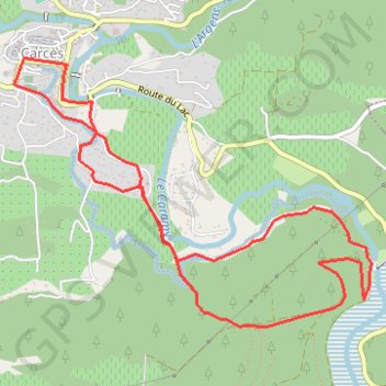Itinéraire Carcès - Chutes du Caramy, distance, dénivelé, altitude, carte, profil, trace GPS