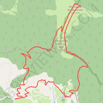 Itinéraire Montagne de Miélandre depuis le Col de Valouse 26, distance, dénivelé, altitude, carte, profil, trace GPS