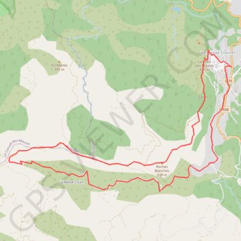 Itinéraire La Gardes Freinet les roches blanches, distance, dénivelé, altitude, carte, profil, trace GPS