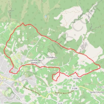 Itinéraire Les demoiselles coiffées à Bedoin, distance, dénivelé, altitude, carte, profil, trace GPS