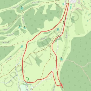 Itinéraire Verte, distance, dénivelé, altitude, carte, profil, trace GPS