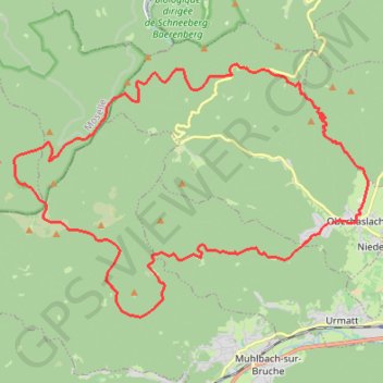 Itinéraire Route Forestière des Russes en Alsace, distance, dénivelé, altitude, carte, profil, trace GPS