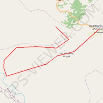 Itinéraire D. Vallée de l’oued Grou, distance, dénivelé, altitude, carte, profil, trace GPS