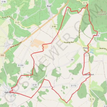 Itinéraire Le chene de la Rouline, distance, dénivelé, altitude, carte, profil, trace GPS