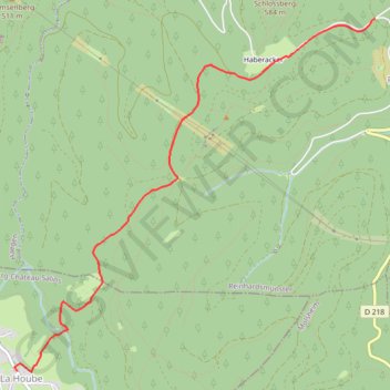 Itinéraire La Hoube - Haberacker, distance, dénivelé, altitude, carte, profil, trace GPS