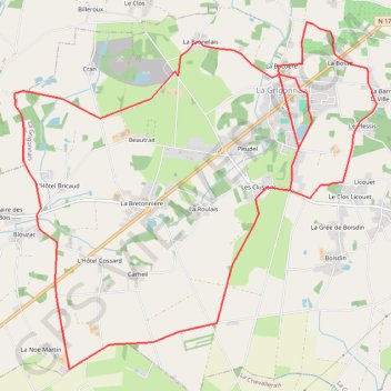 Itinéraire La Grigonnais, distance, dénivelé, altitude, carte, profil, trace GPS