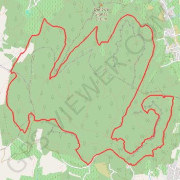 Itinéraire Camp de César simplifié, distance, dénivelé, altitude, carte, profil, trace GPS