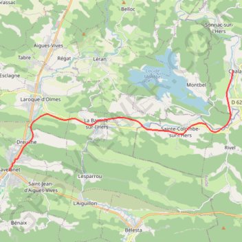Itinéraire Lavelanet - Chalabre (Grande Traversée), distance, dénivelé, altitude, carte, profil, trace GPS