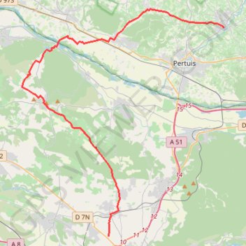 Itinéraire tour d'aigues, distance, dénivelé, altitude, carte, profil, trace GPS