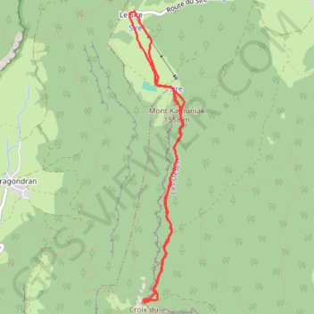 Itinéraire Croix du Nivolet depuis parking du Sicre, distance, dénivelé, altitude, carte, profil, trace GPS