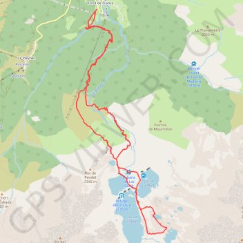 Itinéraire Lacs des sept Laux et Lac Blanc, distance, dénivelé, altitude, carte, profil, trace GPS