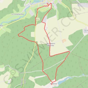 Itinéraire Rando à Lyons, distance, dénivelé, altitude, carte, profil, trace GPS