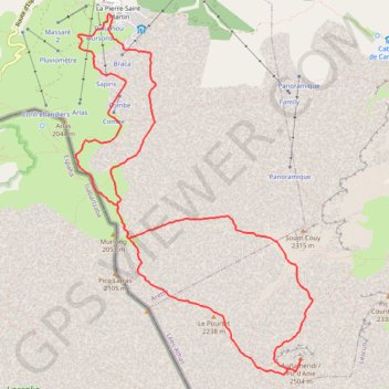 Itinéraire Pic d'Anie depuis la Pierre Saint-Martin et par le Col du Pescamou, distance, dénivelé, altitude, carte, profil, trace GPS