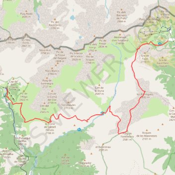Itinéraire Vallter - Nuria, distance, dénivelé, altitude, carte, profil, trace GPS
