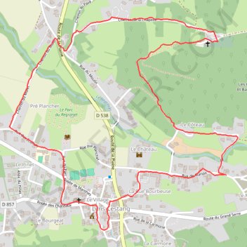 Itinéraire Lens Lestang par la chapelle de Châtenay (26), distance, dénivelé, altitude, carte, profil, trace GPS
