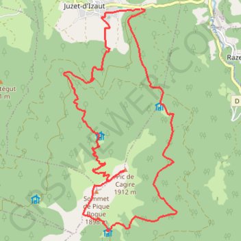 Itinéraire Cagire en boucle depuis le col de Buret, distance, dénivelé, altitude, carte, profil, trace GPS
