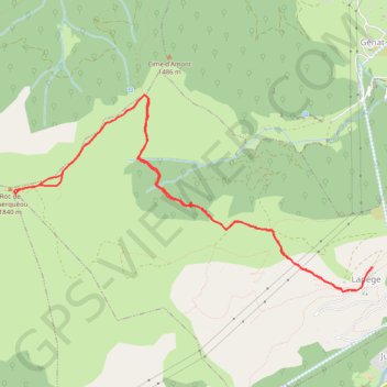 Itinéraire Le Roc de Querquéou, distance, dénivelé, altitude, carte, profil, trace GPS