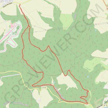 Itinéraire De Prenois à la grotte du Gontard, distance, dénivelé, altitude, carte, profil, trace GPS