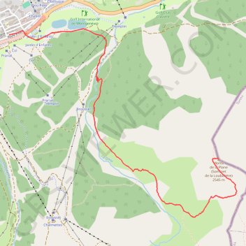Itinéraire Montgenèvre - Cime de la Plane en AR, distance, dénivelé, altitude, carte, profil, trace GPS