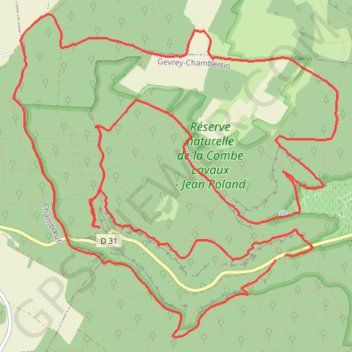 Itinéraire Combe Lavaux - combe au Moine à Gevrey-Chambertin, distance, dénivelé, altitude, carte, profil, trace GPS