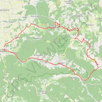 Itinéraire Vers Vesc - La Bégude-de-Mazenc, distance, dénivelé, altitude, carte, profil, trace GPS