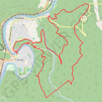 Itinéraire Forêt de Fumay et Haybes, distance, dénivelé, altitude, carte, profil, trace GPS