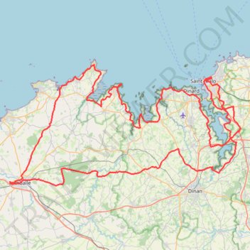 Itinéraire 2 - Parcours 200K, distance, dénivelé, altitude, carte, profil, trace GPS