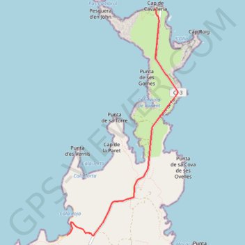 Itinéraire Leuchtturm Cavalleria & Sandstrand, distance, dénivelé, altitude, carte, profil, trace GPS