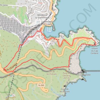 Itinéraire ITILAR066V505LUN, distance, dénivelé, altitude, carte, profil, trace GPS