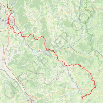 Itinéraire GR3 De Saint Aubin-sur-Loire (Saône-et-Loire) à Parigny-les-Vaux (Nièvre), distance, dénivelé, altitude, carte, profil, trace GPS