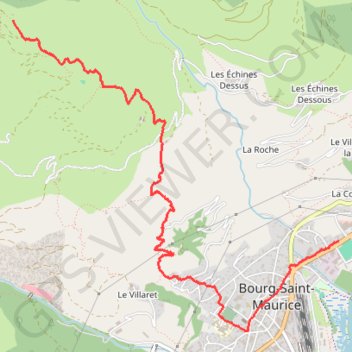 Itinéraire Rando Fort - Bourg Saint Maurice, distance, dénivelé, altitude, carte, profil, trace GPS