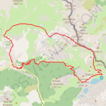 Itinéraire Lacs Morgons et Lac de Vens, distance, dénivelé, altitude, carte, profil, trace GPS