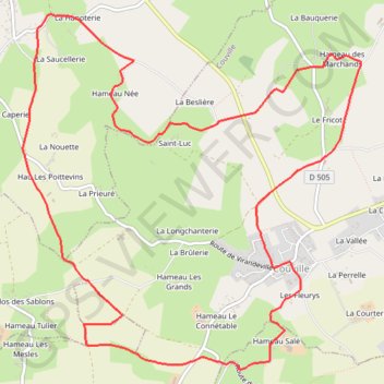 Itinéraire Couville (50690) AM, distance, dénivelé, altitude, carte, profil, trace GPS
