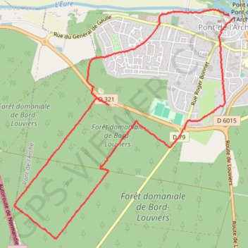 Itinéraire Pont de l'Arche, distance, dénivelé, altitude, carte, profil, trace GPS