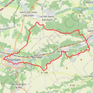 Itinéraire Les Loges Saint Evroult Sermaise, distance, dénivelé, altitude, carte, profil, trace GPS