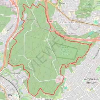 Itinéraire Grand tour de la Forêt de Verrières, distance, dénivelé, altitude, carte, profil, trace GPS