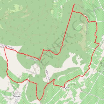 Itinéraire Alentours de Meursault, distance, dénivelé, altitude, carte, profil, trace GPS