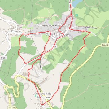 Itinéraire Au pied du massif du Gar - Saint-Pé-d'Ardet, distance, dénivelé, altitude, carte, profil, trace GPS