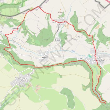 Itinéraire Circuit de Malbrouck - Merschweiller, distance, dénivelé, altitude, carte, profil, trace GPS