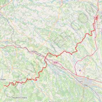 Itinéraire GR65 De Aire-sur-l'Adour (Landes) à Larribar-Sorhapuru (Pyrénées-Atlantiques), distance, dénivelé, altitude, carte, profil, trace GPS