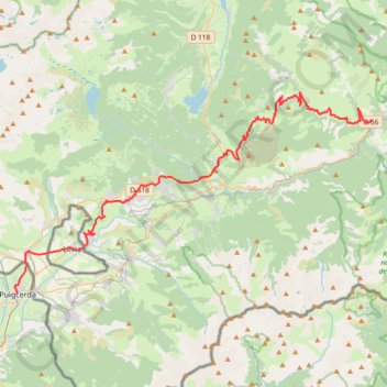 Itinéraire Jour 2 De Olette à Puigcerdà, distance, dénivelé, altitude, carte, profil, trace GPS