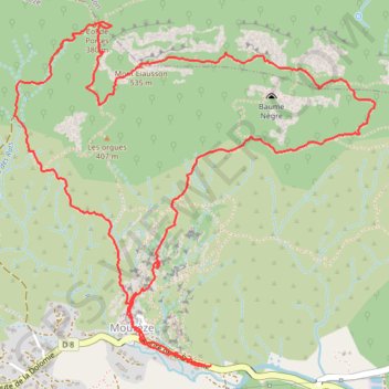 Itinéraire Randonnée Bleue au cirque de Moureze, distance, dénivelé, altitude, carte, profil, trace GPS