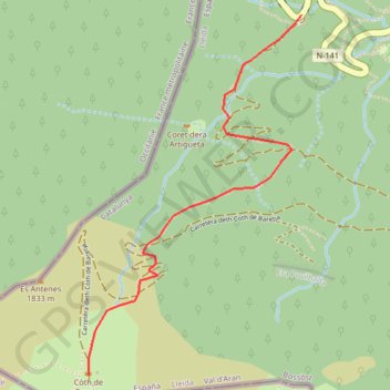 Itinéraire col de bareges-18185330, distance, dénivelé, altitude, carte, profil, trace GPS
