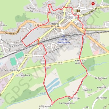 Itinéraire À la découverte de la ville - Sillé-le-Guillaume, distance, dénivelé, altitude, carte, profil, trace GPS