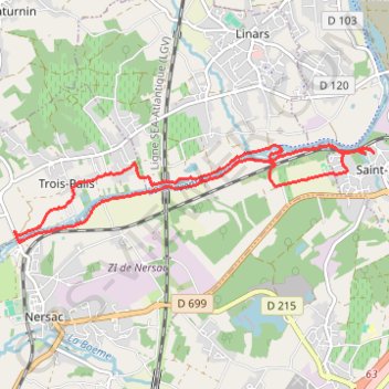 Itinéraire 16-119, distance, dénivelé, altitude, carte, profil, trace GPS