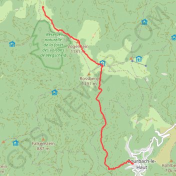 Itinéraire Vers le Belacker, distance, dénivelé, altitude, carte, profil, trace GPS