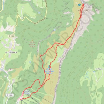 Itinéraire Moucherotte par Lans en Vercors, distance, dénivelé, altitude, carte, profil, trace GPS