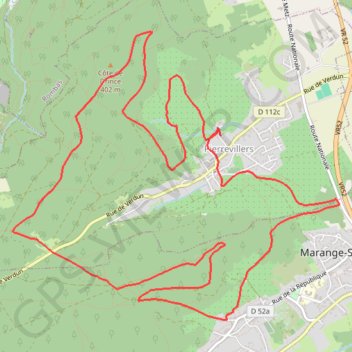 Itinéraire Rando Pierrevillers (les templiers), distance, dénivelé, altitude, carte, profil, trace GPS