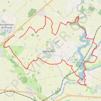 Itinéraire Circuit de Rochereau, distance, dénivelé, altitude, carte, profil, trace GPS