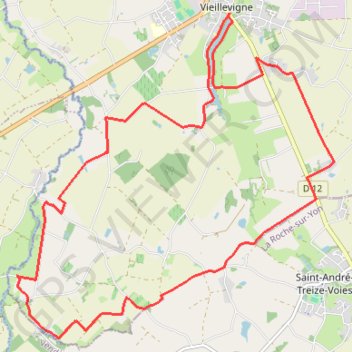 Itinéraire Vieillevigne, distance, dénivelé, altitude, carte, profil, trace GPS